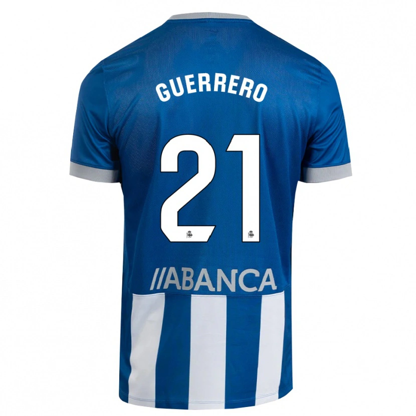 Danxen Męski Adrián Guerrero #21 Niebieski Szary Biały Domowa Koszulka 2026/27 Koszulki Klubowe