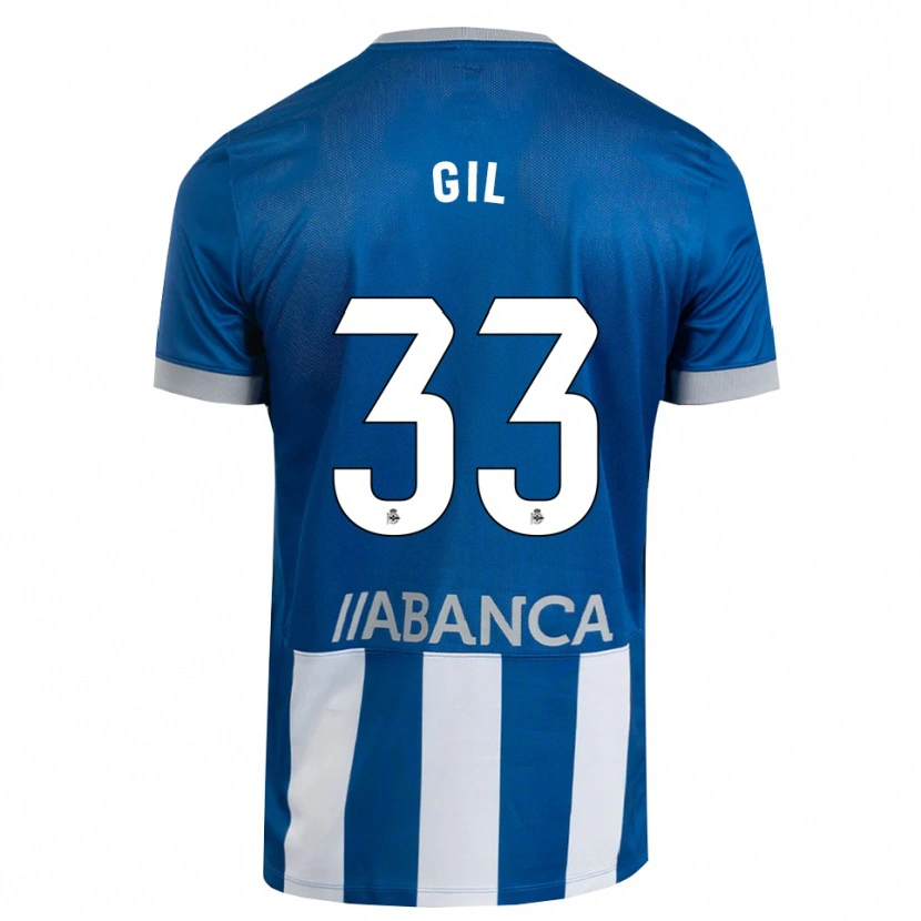 Danxen Męski Iker Gil #33 Niebieski Szary Biały Domowa Koszulka 2026/27 Koszulki Klubowe