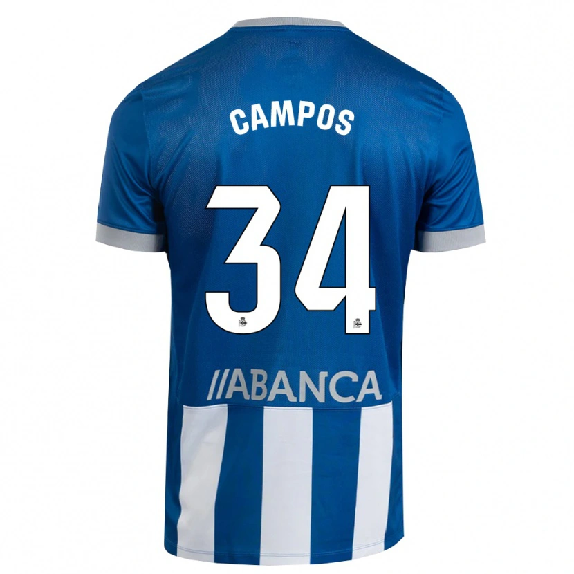 Danxen Męski Xabi Campos #34 Niebieski Szary Biały Domowa Koszulka 2026/27 Koszulki Klubowe
