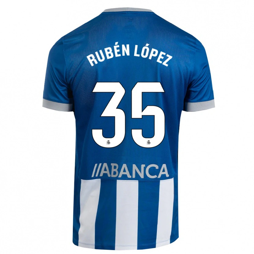 Danxen Męski Rubén López #35 Niebieski Szary Biały Domowa Koszulka 2026/27 Koszulki Klubowe