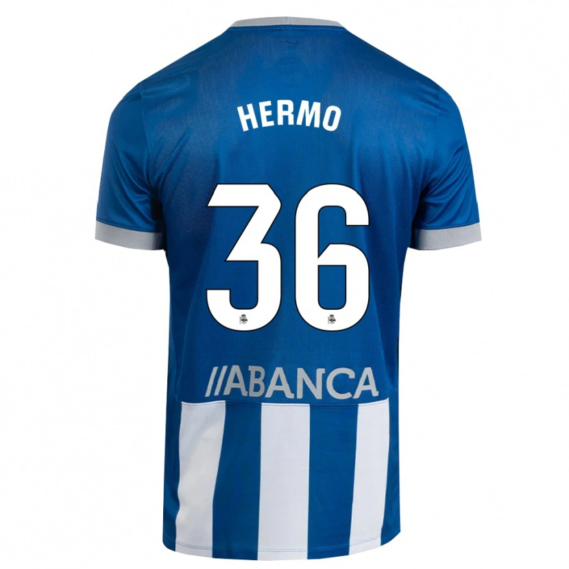 Danxen Męski Mario Hermo #36 Niebieski Szary Biały Domowa Koszulka 2026/27 Koszulki Klubowe