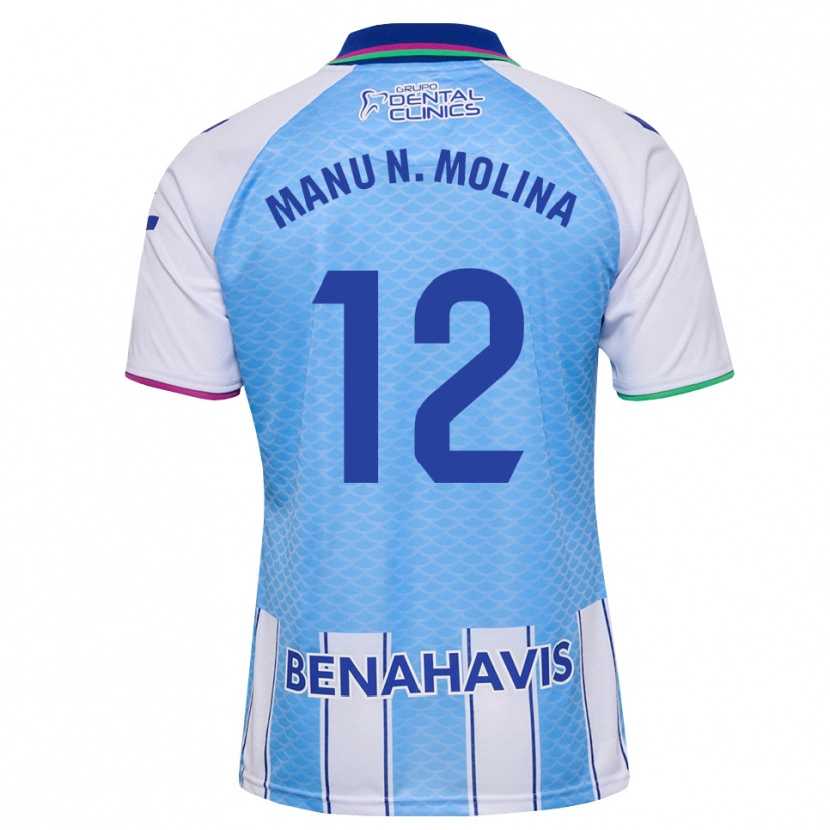 Danxen Męski Manu Molina #12 Głęboki Błękitny Biały Domowa Koszulka 2026/27 Koszulki Klubowe