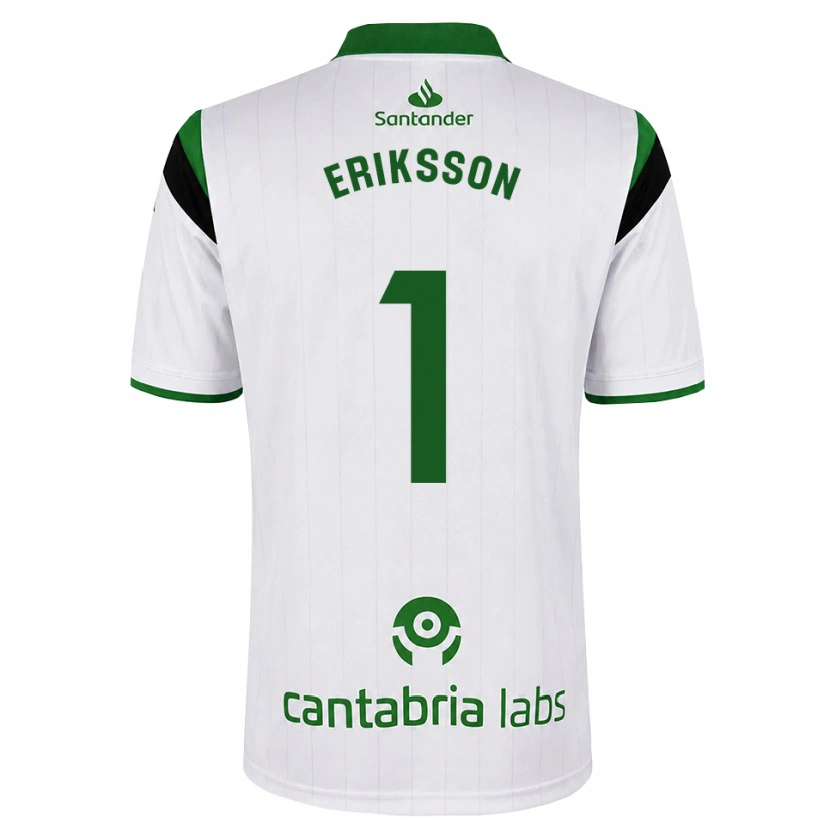 Danxen Męski Simon Eriksson #1 Biały Zielony Czarny Domowa Koszulka 2026/27 Koszulki Klubowe