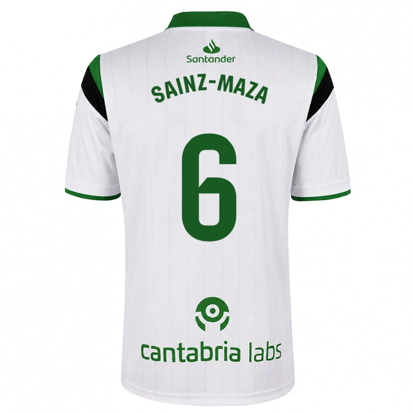 Danxen Męski Íñigo Sainz-Maza #6 Biały Zielony Czarny Domowa Koszulka 2026/27 Koszulki Klubowe