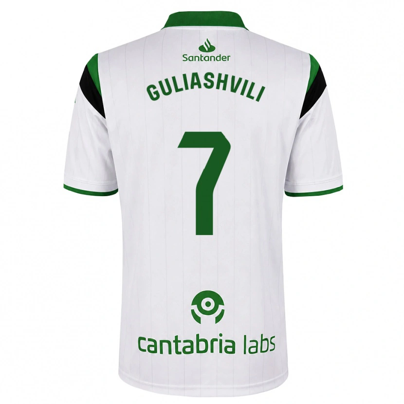Danxen Męski Giorgi Guliashvili #7 Biały Zielony Czarny Domowa Koszulka 2026/27 Koszulki Klubowe