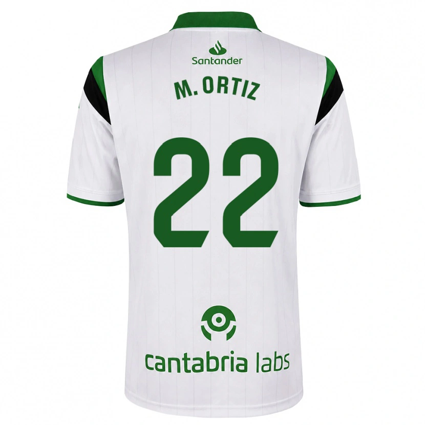 Danxen Męski María Ortiz Heras #22 Biały Zielony Czarny Domowa Koszulka 2026/27 Koszulki Klubowe