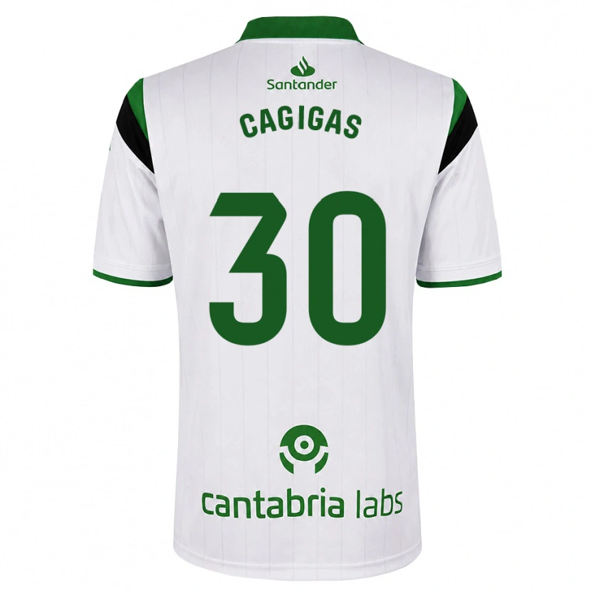 Danxen Męski Iván Cagigas #30 Biały Zielony Czarny Domowa Koszulka 2026/27 Koszulki Klubowe