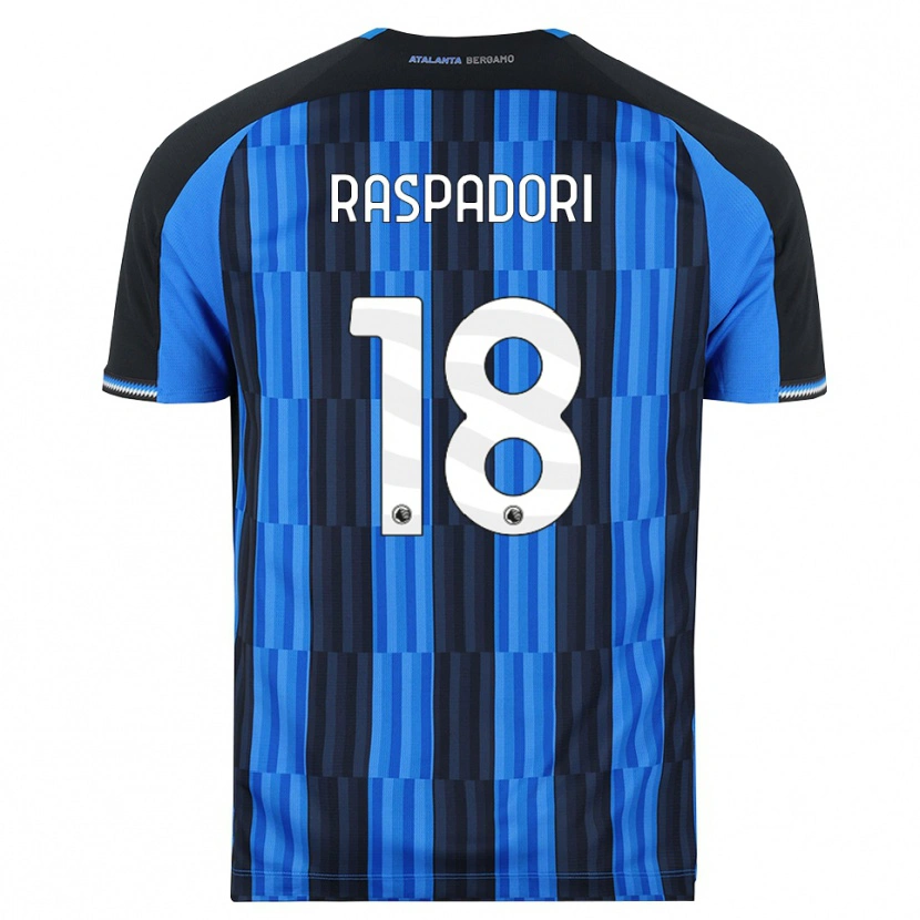 Danxen Męski Giacomo Raspadori #18 Niebieski Czarny Czerwony Domowa Koszulka 2026/27 Koszulki Klubowe