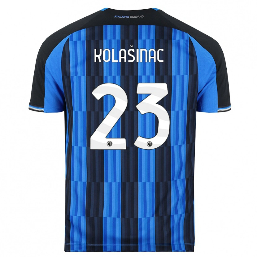 Danxen Męski Sead Kolasinac #23 Niebieski Czarny Czerwony Domowa Koszulka 2026/27 Koszulki Klubowe