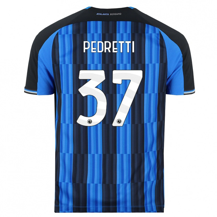 Danxen Męski Mattia Pedretti #37 Niebieski Czarny Czerwony Domowa Koszulka 2026/27 Koszulki Klubowe