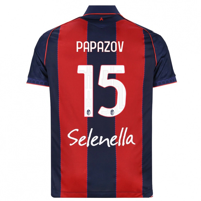 Danxen Męski Dimitar Papazov #15 Królewski Niebieski Czerwony Biały Domowa Koszulka 2026/27 Koszulki Klubowe