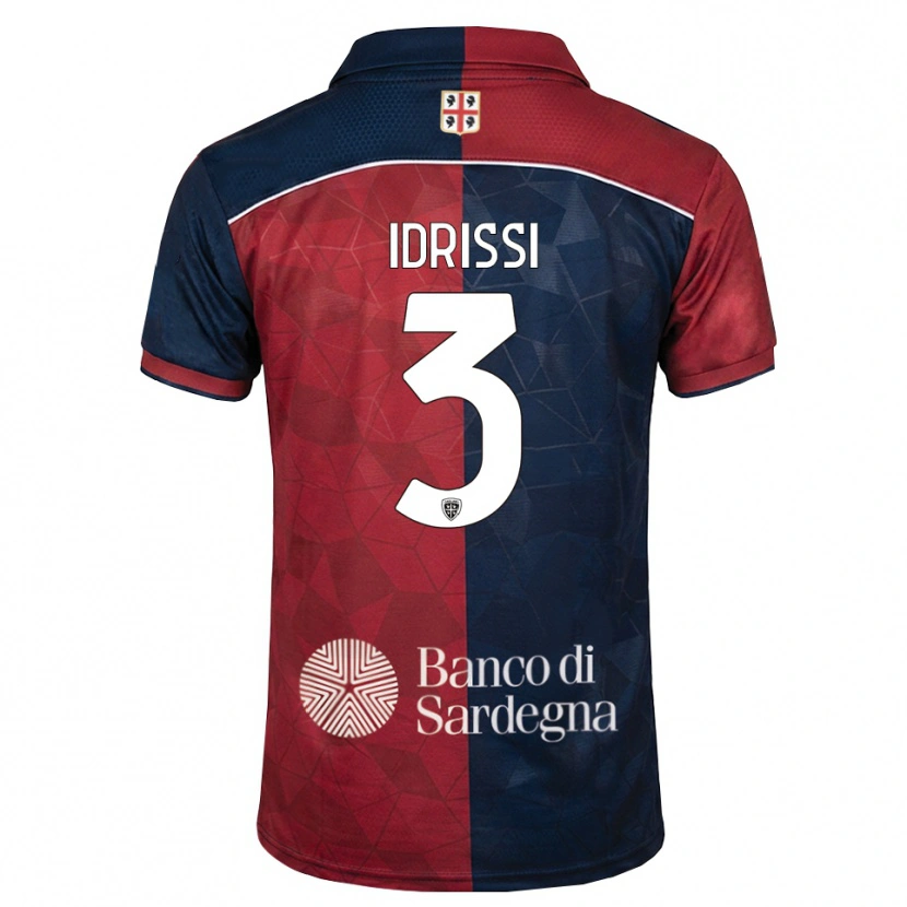 Danxen Męski Riyad Idrissi #3 Bordowy Królewski Niebieski Domowa Koszulka 2026/27 Koszulki Klubowe