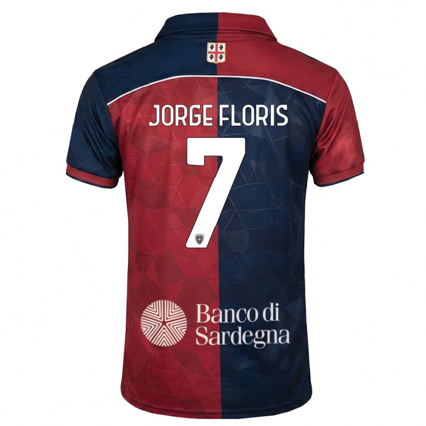 Danxen Męski Nicolò Jorge Floris #7 Bordowy Królewski Niebieski Domowa Koszulka 2026/27 Koszulki Klubowe