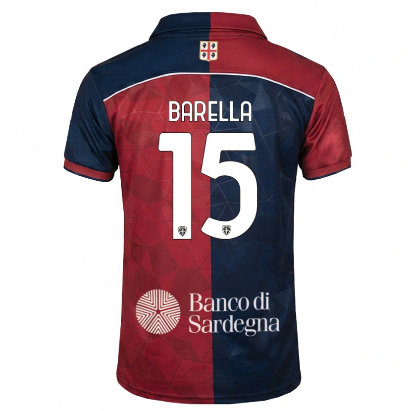 Danxen Męski Elia Barella #15 Bordowy Królewski Niebieski Domowa Koszulka 2026/27 Koszulki Klubowe