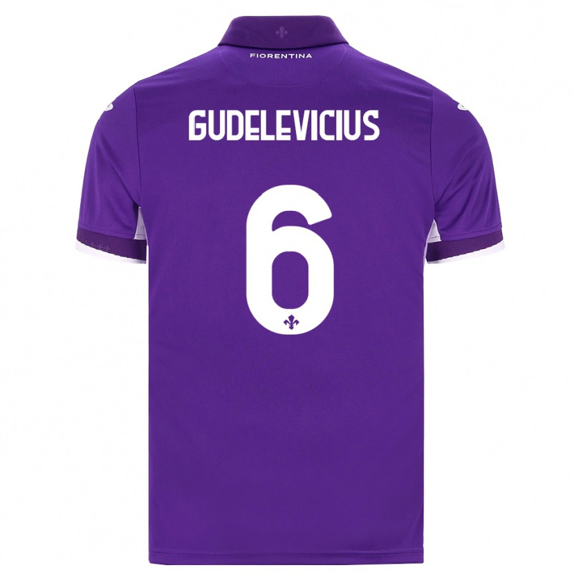 Danxen Męski Ernestas Gudelevicius #6 Fioletowy Biały Różowy Domowa Koszulka 2026/27 Koszulki Klubowe