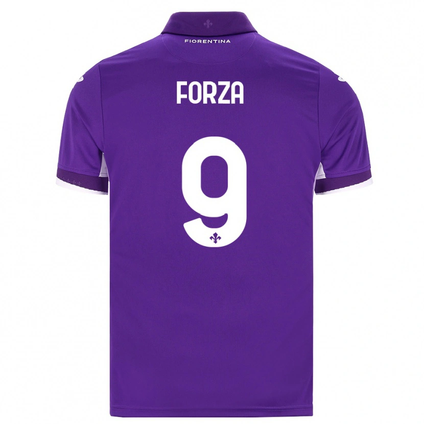 Danxen Męski Francesco Forza #9 Fioletowy Biały Różowy Domowa Koszulka 2026/27 Koszulki Klubowe