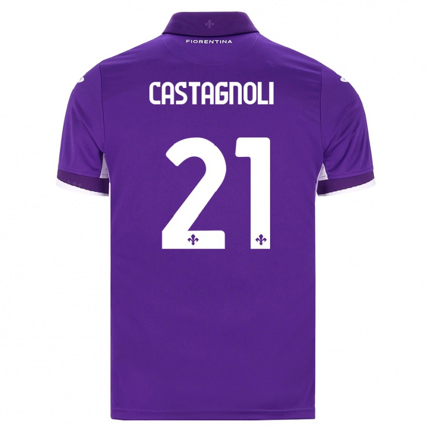 Danxen Męski Filippo Castagnoli #21 Fioletowy Biały Różowy Domowa Koszulka 2026/27 Koszulki Klubowe