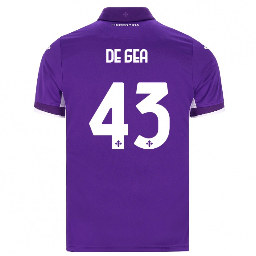 Danxen Męski David De Gea #43 Fioletowy Biały Różowy Domowa Koszulka 2026/27 Koszulki Klubowe