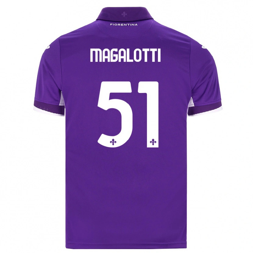 Danxen Męski Mattia Magalotti #51 Fioletowy Biały Różowy Domowa Koszulka 2026/27 Koszulki Klubowe