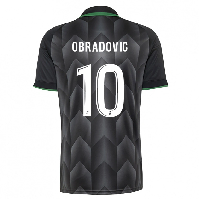 Danxen Męski Ognjen Obradovic #10 Biały Czarny Zielony Wyjazdowa Koszulka 2026/27 Koszulki Klubowe