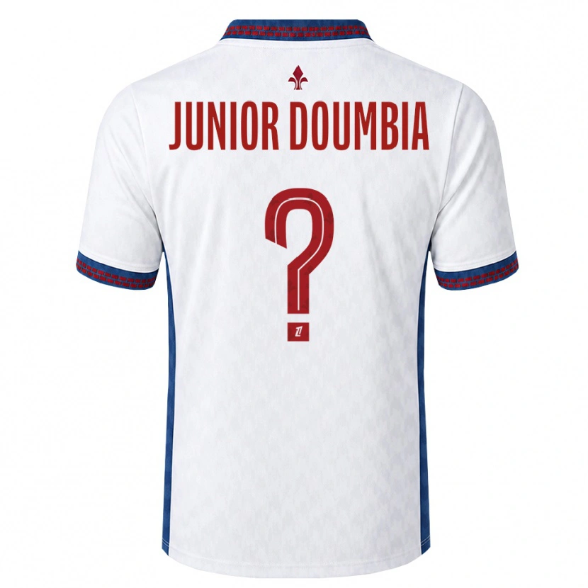 Danxen Męski Samba Junior Doumbia #0 Czerwony Biały Niebieski Wyjazdowa Koszulka 2026/27 Koszulki Klubowe