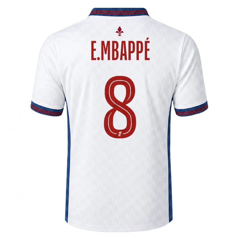 Danxen Męski Ethan Mbappé #8 Czerwony Biały Niebieski Wyjazdowa Koszulka 2026/27 Koszulki Klubowe