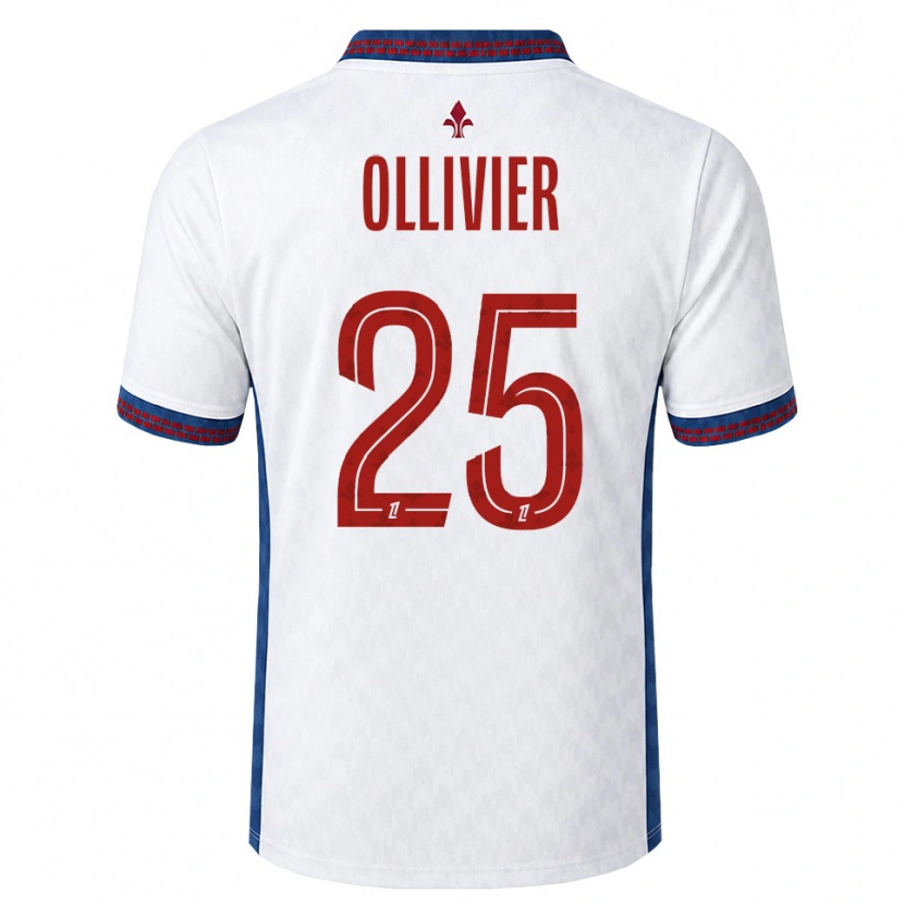 Danxen Męski Agathe Ollivier #25 Czerwony Biały Niebieski Wyjazdowa Koszulka 2026/27 Koszulki Klubowe
