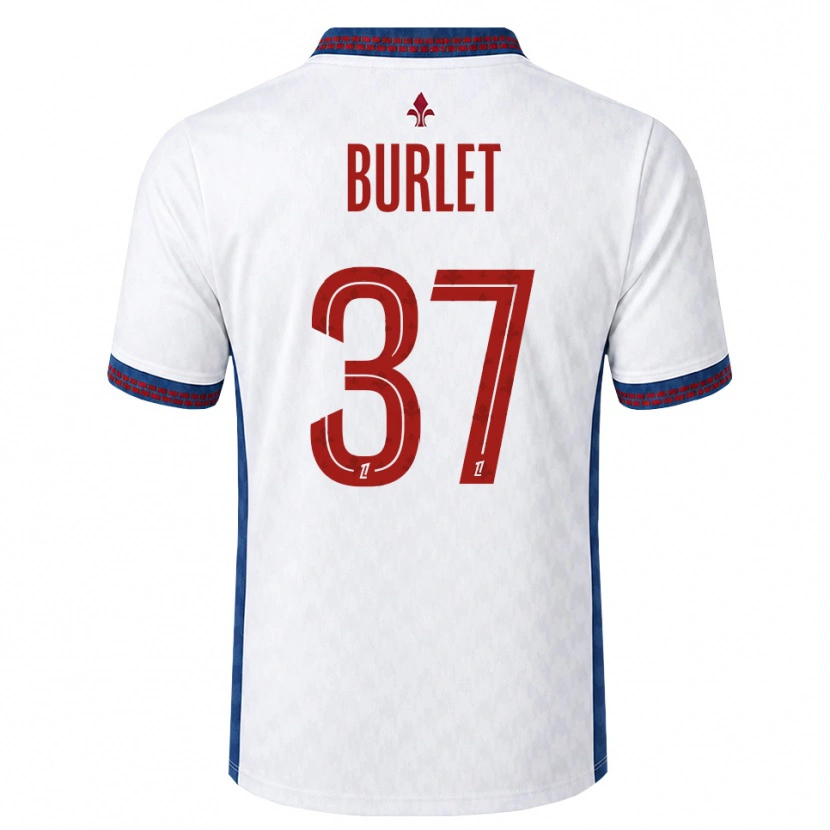 Danxen Męski Vincent Burlet #37 Czerwony Biały Niebieski Wyjazdowa Koszulka 2026/27 Koszulki Klubowe