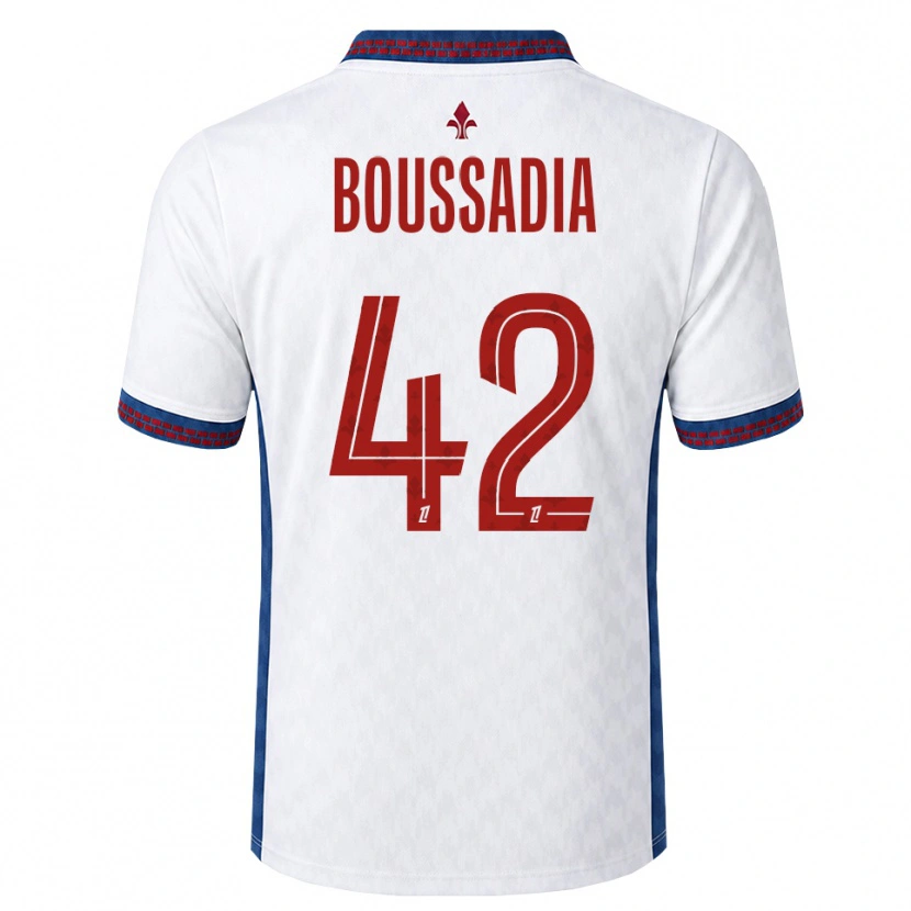 Danxen Męski Saad Boussadia #42 Czerwony Biały Niebieski Wyjazdowa Koszulka 2026/27 Koszulki Klubowe