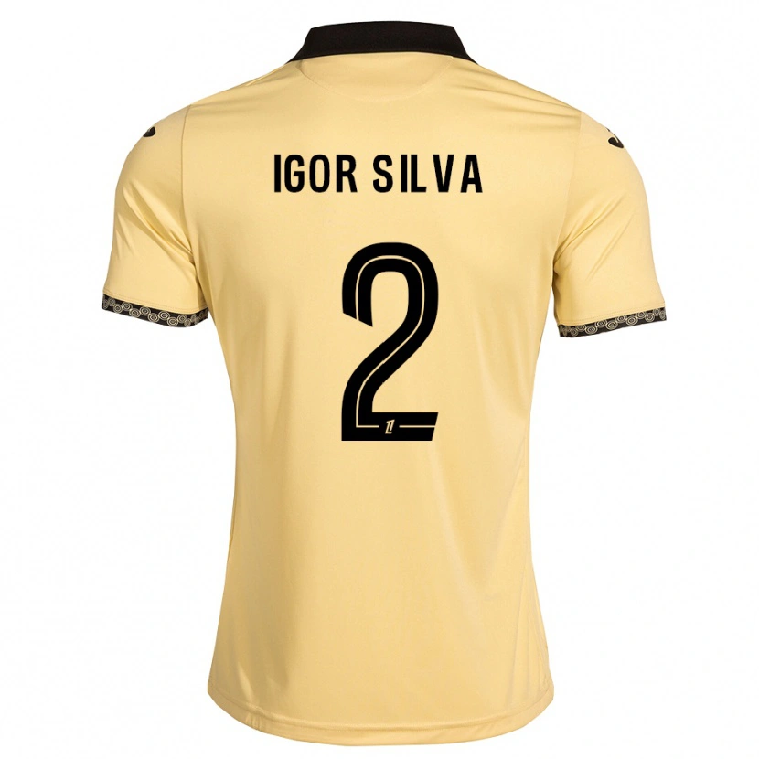 Danxen Męski Igor Silva #2 Navajowhite Czarny Wyjazdowa Koszulka 2026/27 Koszulki Klubowe