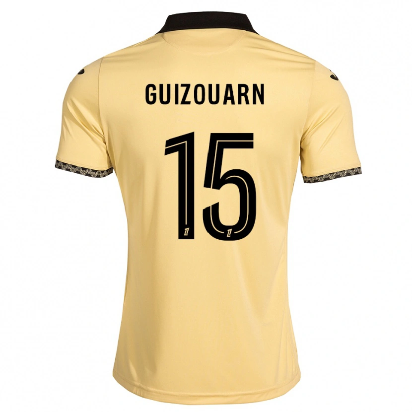 Danxen Męski Dorian Guizouarn #15 Navajowhite Czarny Wyjazdowa Koszulka 2026/27 Koszulki Klubowe