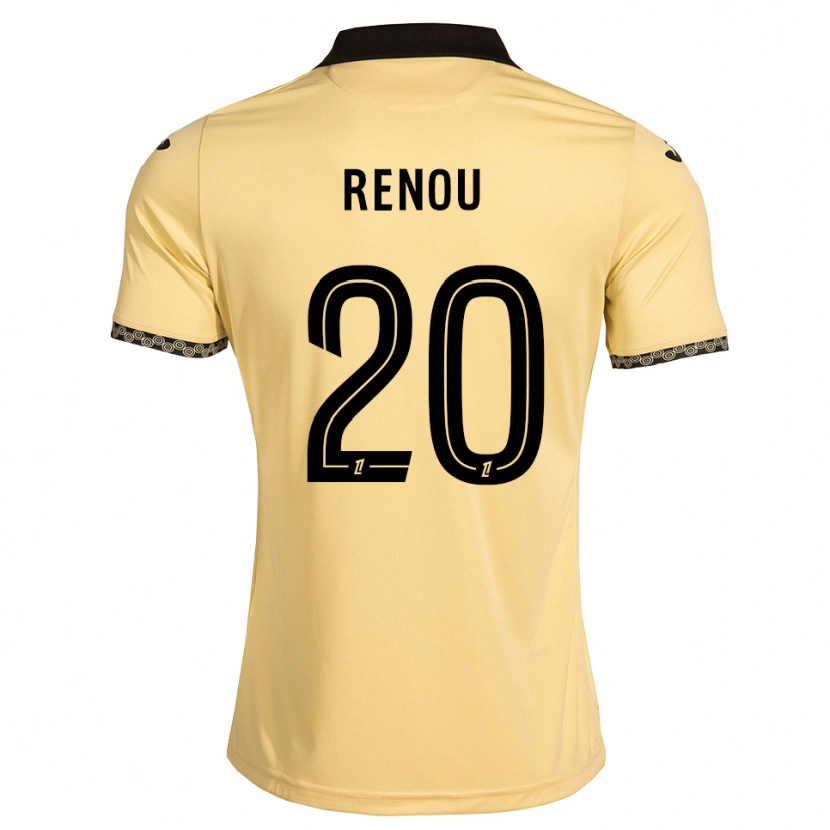 Danxen Męski Camille Renou #20 Navajowhite Czarny Wyjazdowa Koszulka 2026/27 Koszulki Klubowe