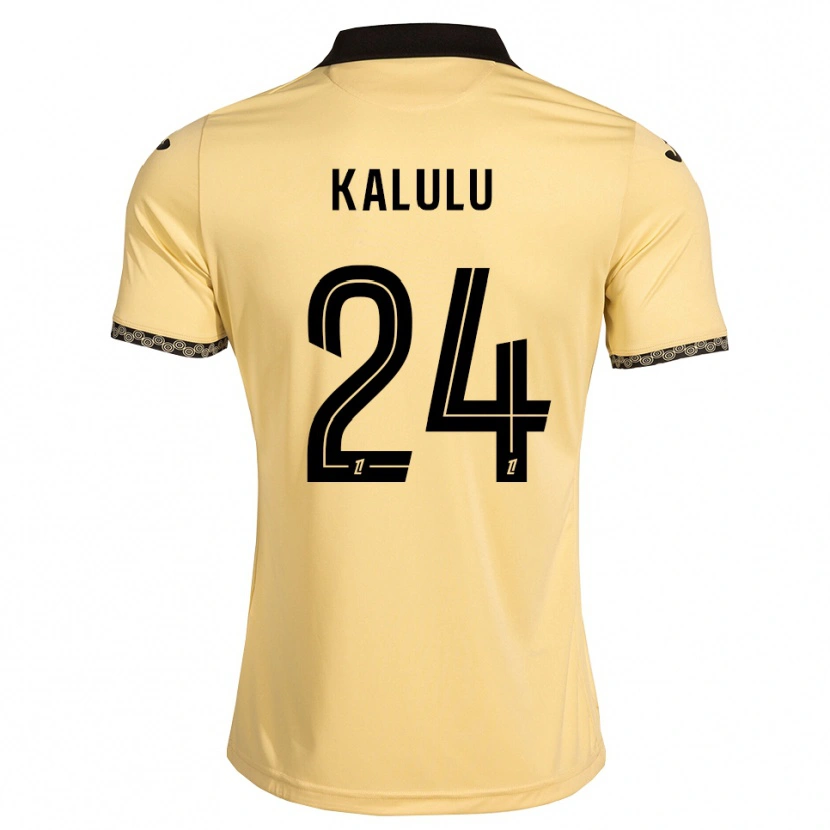 Danxen Męski Gédéon Kalulu #24 Navajowhite Czarny Wyjazdowa Koszulka 2026/27 Koszulki Klubowe
