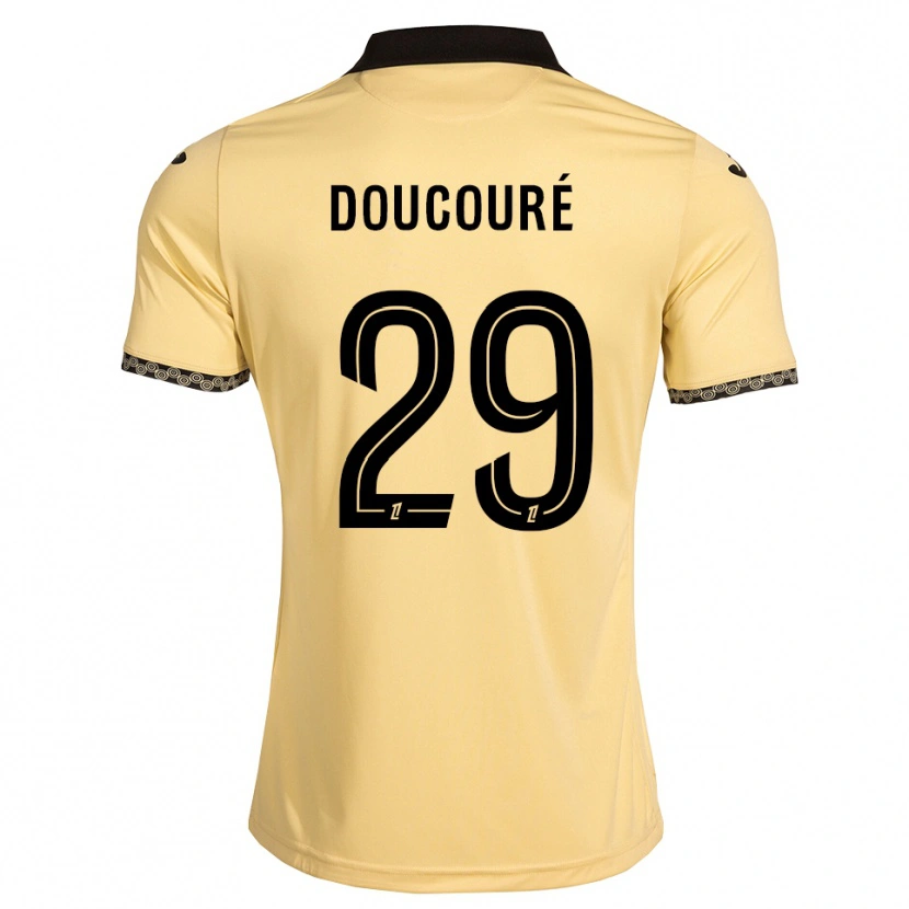 Danxen Męski Siriné Doucouré #29 Navajowhite Czarny Wyjazdowa Koszulka 2026/27 Koszulki Klubowe