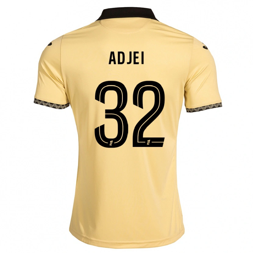 Danxen Męski Nathaniel Adjei #32 Navajowhite Czarny Wyjazdowa Koszulka 2026/27 Koszulki Klubowe