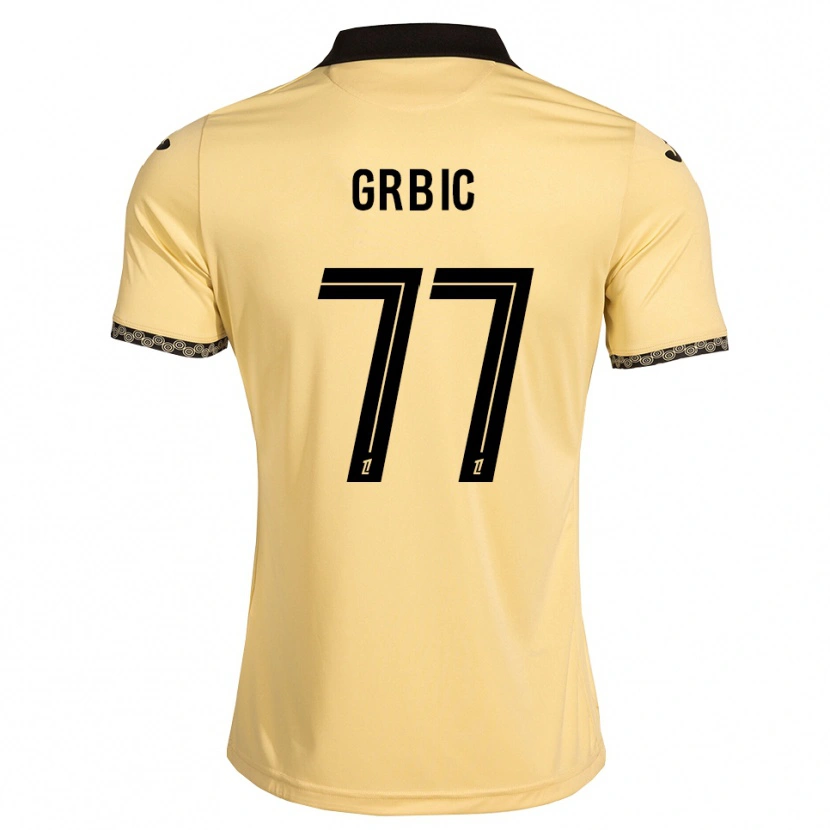 Danxen Męski Adrian Grbic #77 Navajowhite Czarny Wyjazdowa Koszulka 2026/27 Koszulki Klubowe