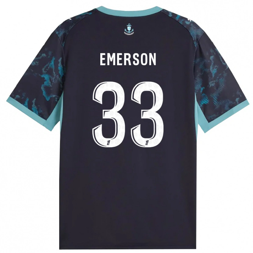 Danxen Męski Emerson Palmieri Dos Santos #33 Blado Turkusowy Biały Czarny Wyjazdowa Koszulka 2026/27 Koszulki Klubowe