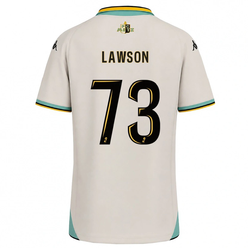 Danxen Męski Yannis Lawson #73 Kwiatowa Biel Czarny Wyjazdowa Koszulka 2026/27 Koszulki Klubowe