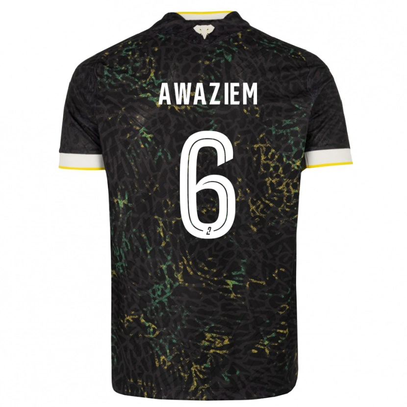 Danxen Męski Chidozie Awaziem #6 Czarny Biały Żółty Wyjazdowa Koszulka 2026/27 Koszulki Klubowe