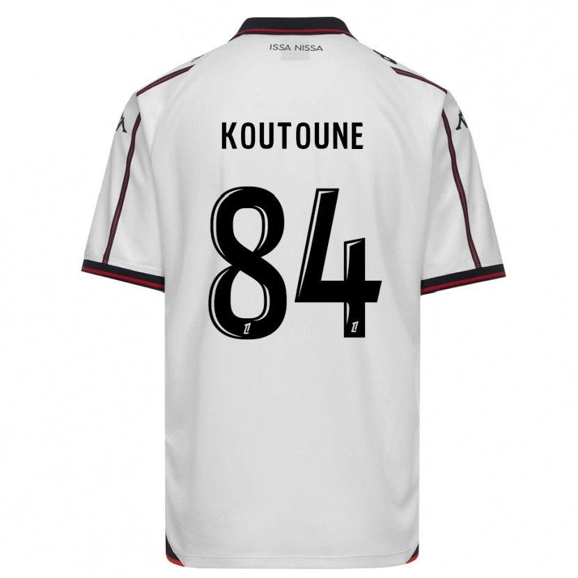 Danxen Męski Hamza Koutoune #84 Czarny Biały Wyjazdowa Koszulka 2026/27 Koszulki Klubowe