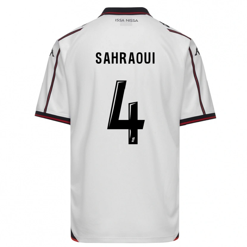 Danxen Męski Elias Sahraoui #4 Czarny Biały Wyjazdowa Koszulka 2026/27 Koszulki Klubowe