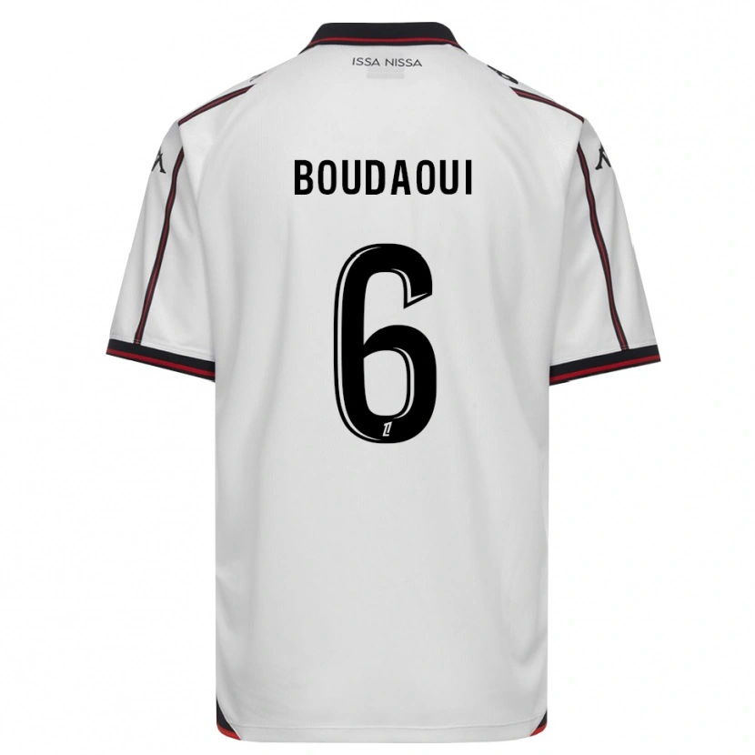 Danxen Męski Hicham Boudaoui #6 Czarny Biały Wyjazdowa Koszulka 2026/27 Koszulki Klubowe