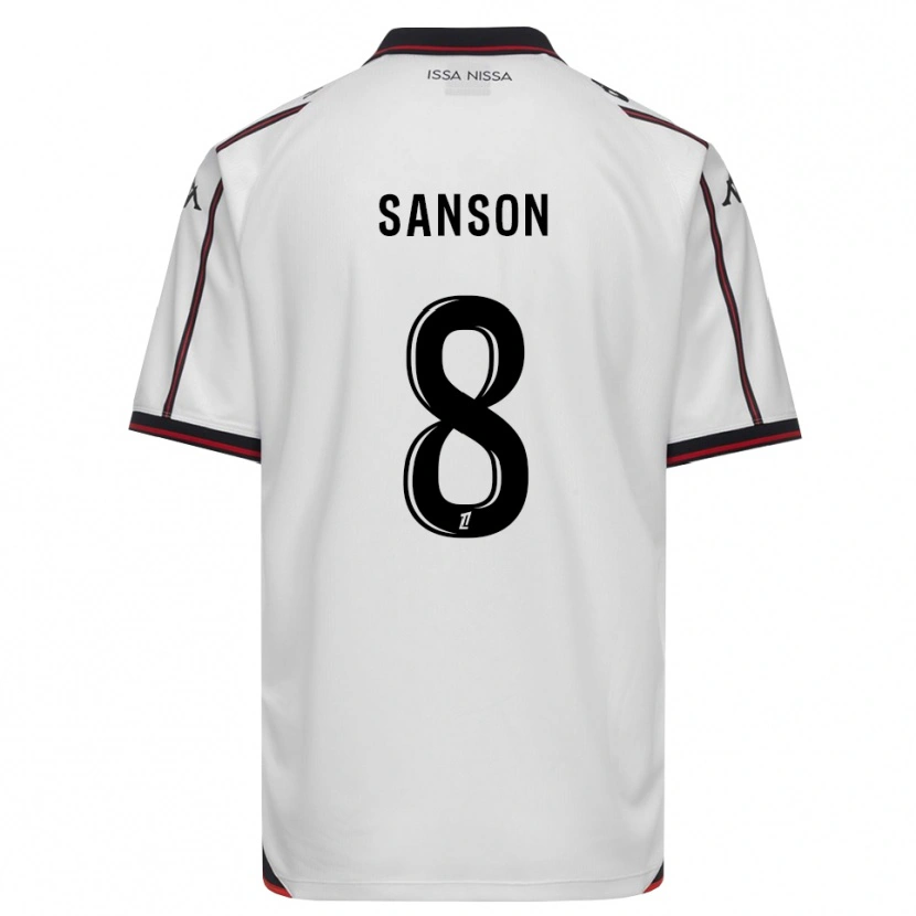 Danxen Męski Morgan Sanson #8 Czarny Biały Wyjazdowa Koszulka 2026/27 Koszulki Klubowe
