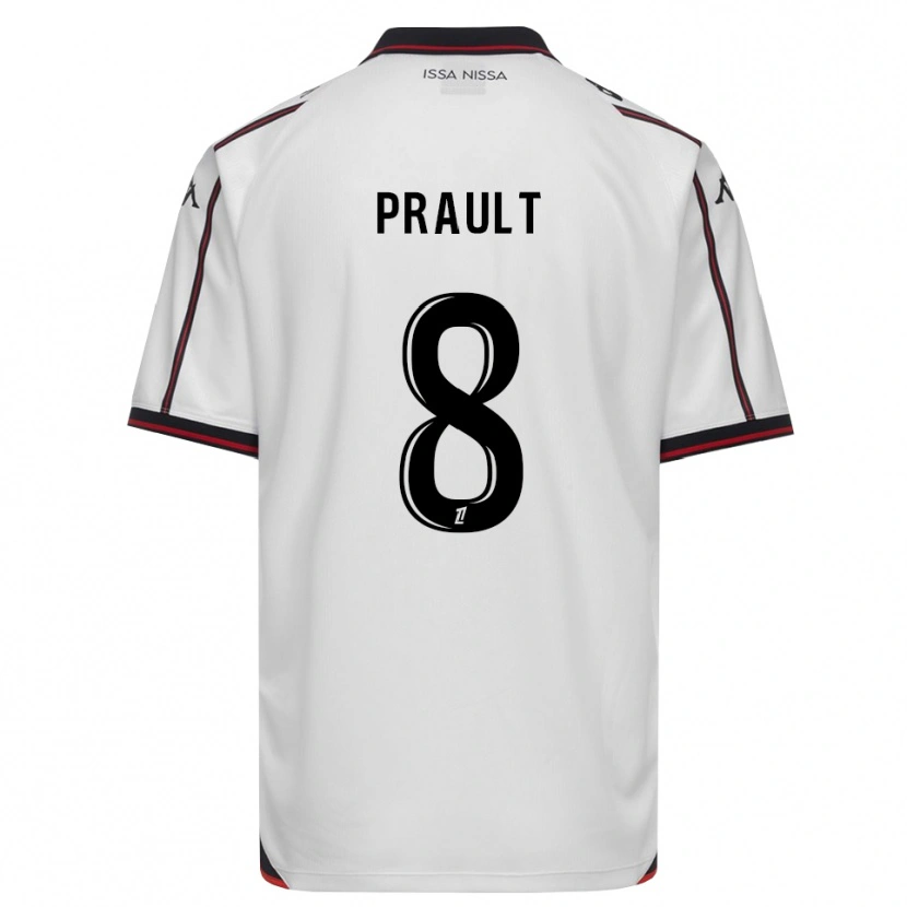 Danxen Męski Jade Prault #8 Czarny Biały Wyjazdowa Koszulka 2026/27 Koszulki Klubowe