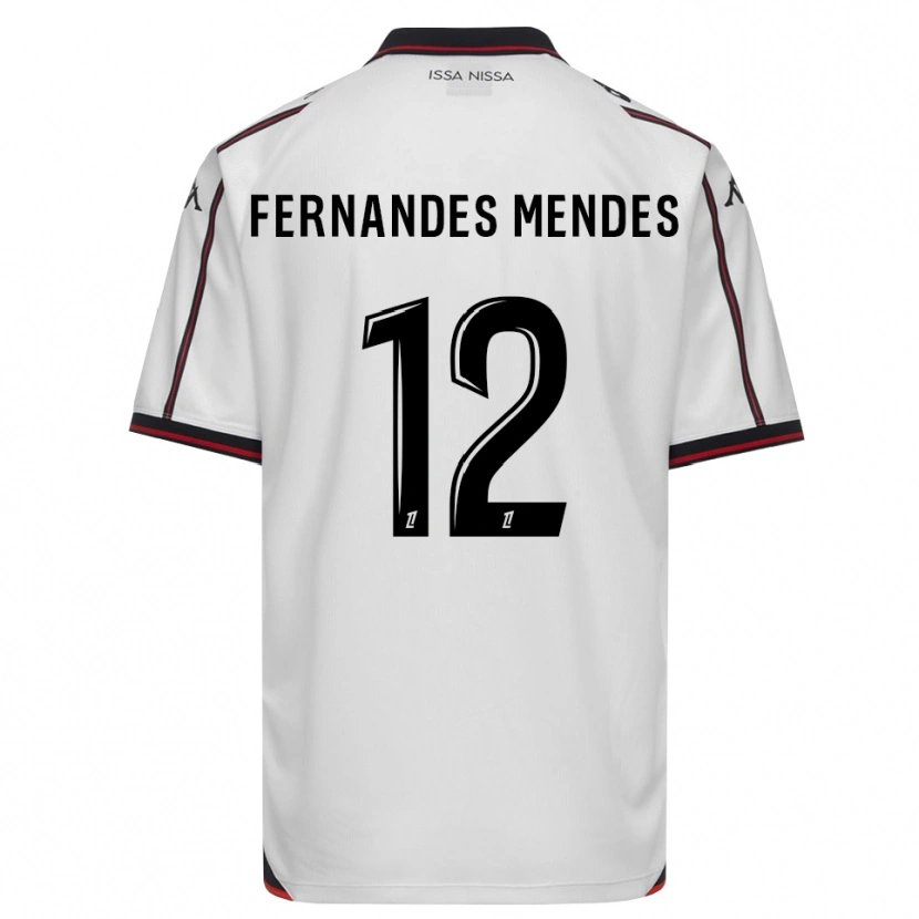 Danxen Męski Mathis Fernandes Mendes #12 Czarny Biały Wyjazdowa Koszulka 2026/27 Koszulki Klubowe