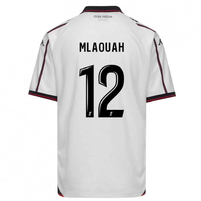 Danxen Męski Sofiane Mlaouah #12 Czarny Biały Wyjazdowa Koszulka 2026/27 Koszulki Klubowe