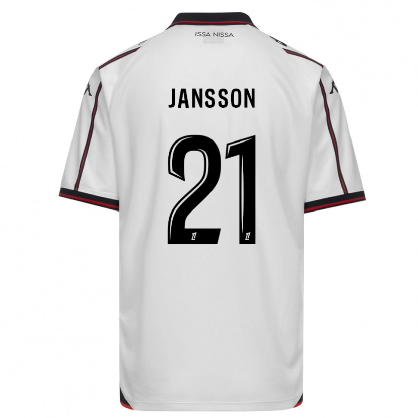 Danxen Męski Isak Jansson #21 Czarny Biały Wyjazdowa Koszulka 2026/27 Koszulki Klubowe