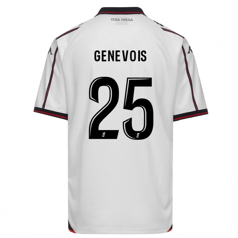 Danxen Męski Romain Genevois #25 Czarny Biały Wyjazdowa Koszulka 2026/27 Koszulki Klubowe