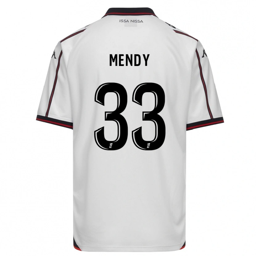 Danxen Męski Antoine Mendy #33 Czarny Biały Wyjazdowa Koszulka 2026/27 Koszulki Klubowe