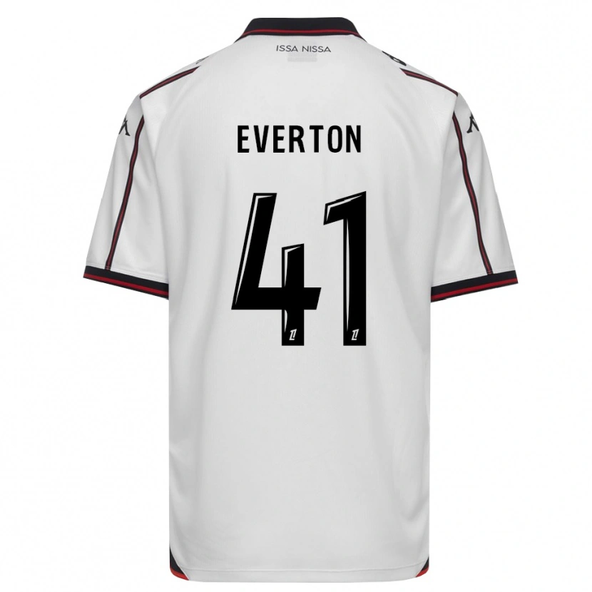 Danxen Męski Everton Pereira Da Silva #41 Czarny Biały Wyjazdowa Koszulka 2026/27 Koszulki Klubowe